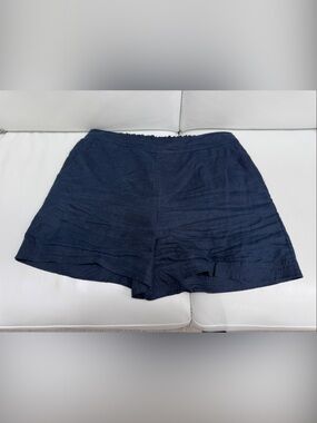 The White Company Navy Blue Linen Blend Shorts